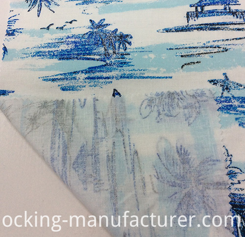 Linen/ Viscose Printed Fabric for Garment& Home Textiles
